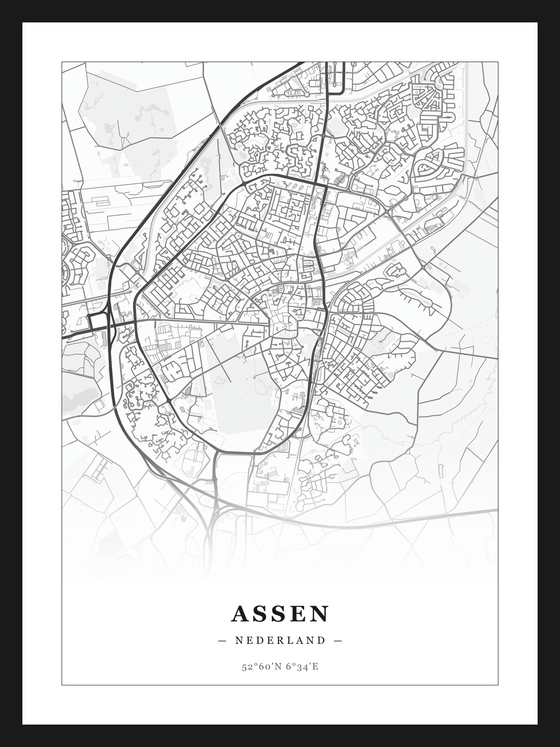 Stadskaart Assen - Klassiek