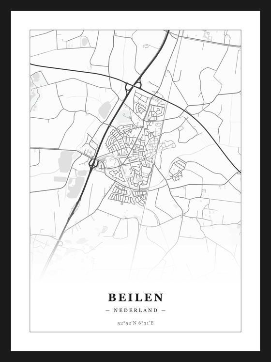 Stadskaart Beilen - Klassiek