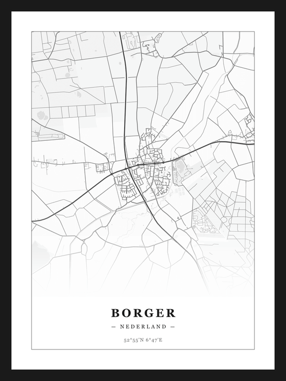 Stadskaart Borger - Klassiek