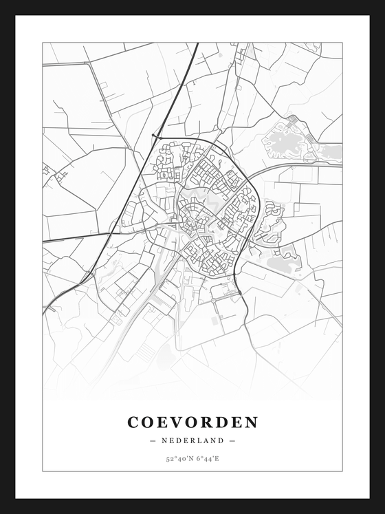 Stadskaart Coevorden - Klassiek