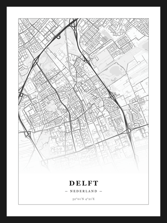 Stadskaart Delft - Klassiek
