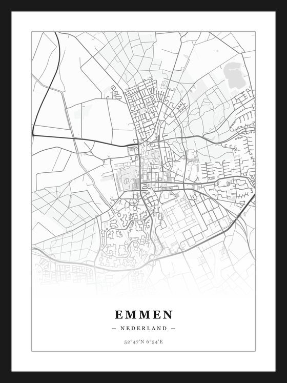 Stadskaart Emmen - Klassiek