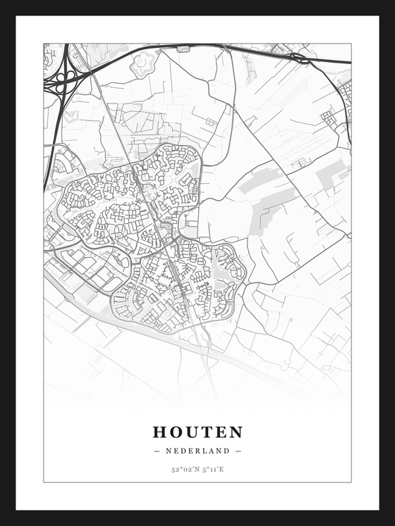 Stadskaart Houten - Klassiek