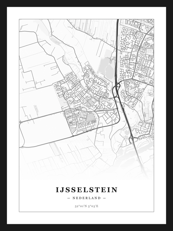 Stadskaart IJsselstein - Klassiek
