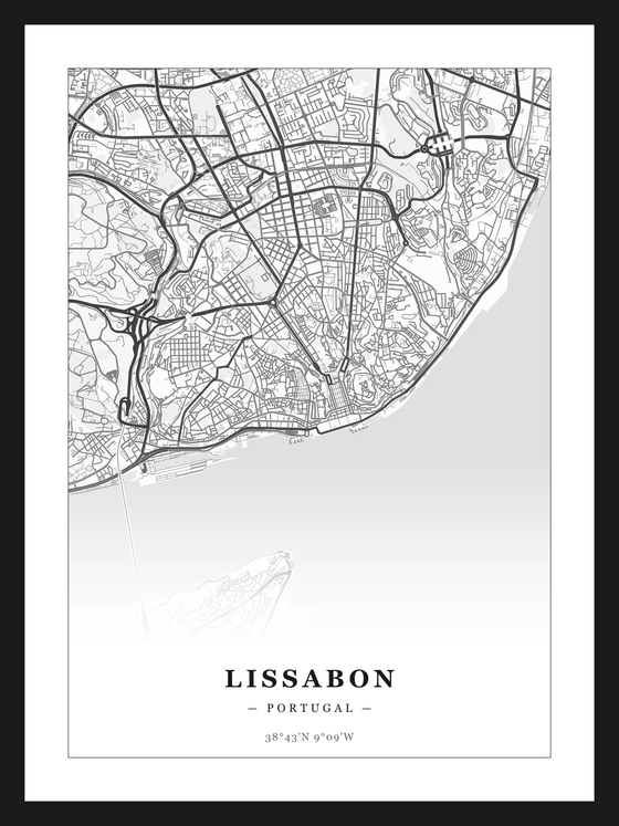Stadskaart Lissabon - Klassiek