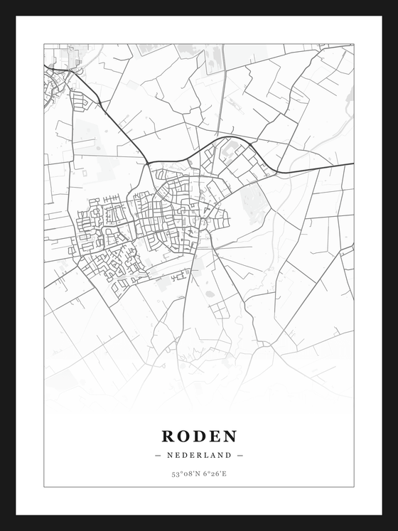 Stadskaart Roden - Klassiek