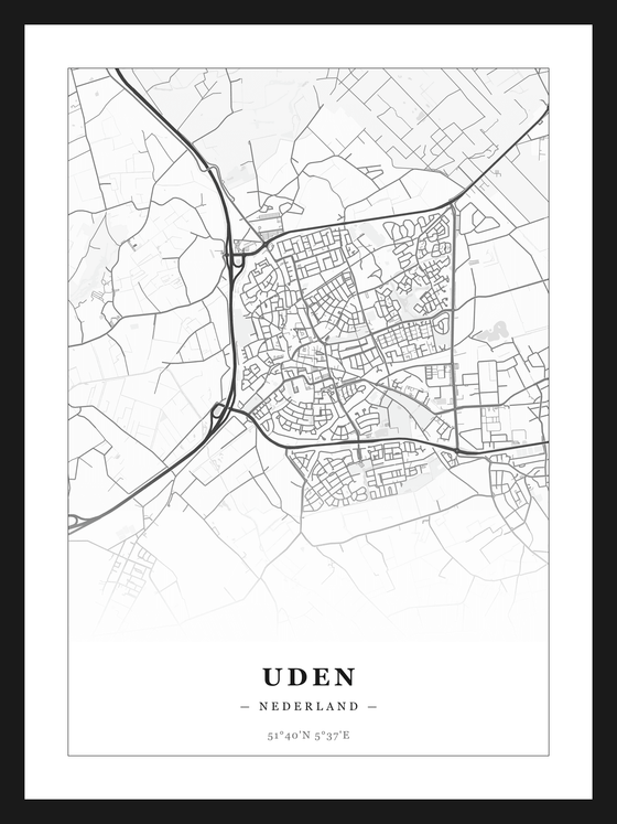 Stadskaart Uden - Klassiek