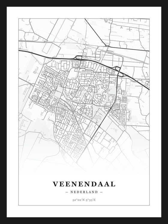 Stadskaart Veenendaal - Klassiek
