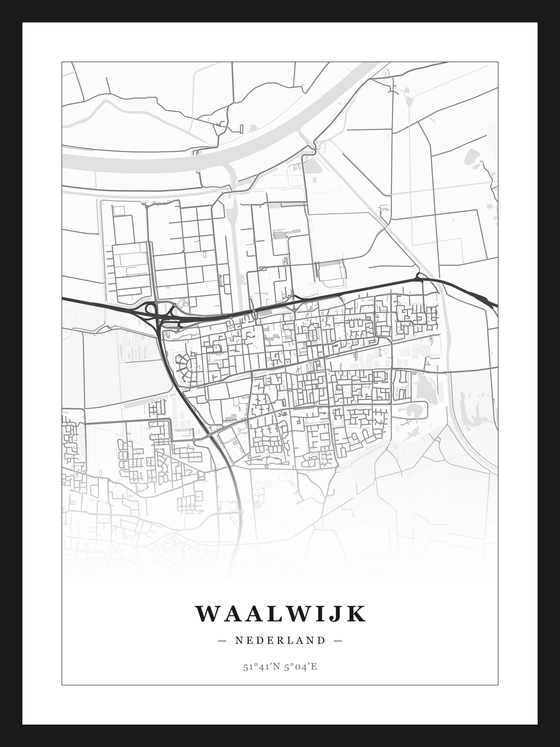 Stadskaart Waalwijk - Klassiek