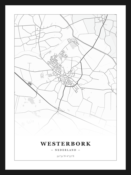 Stadskaart Westerbork - Klassiek