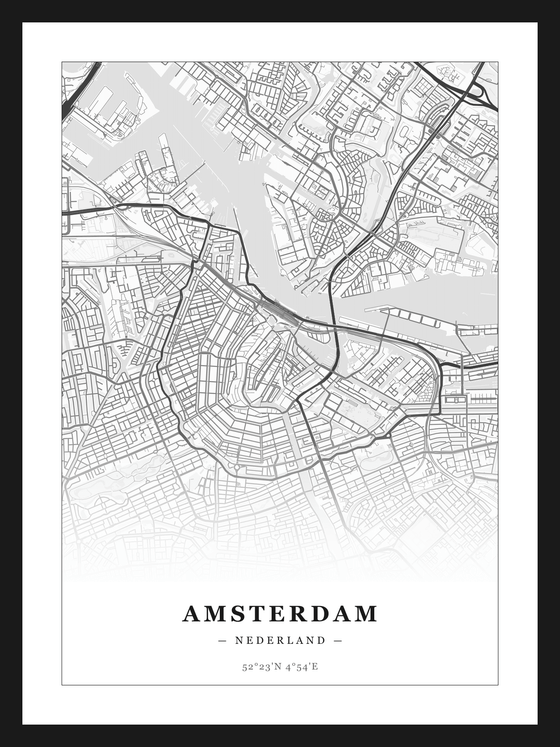 Steden poster Amsterdam - Klassiek