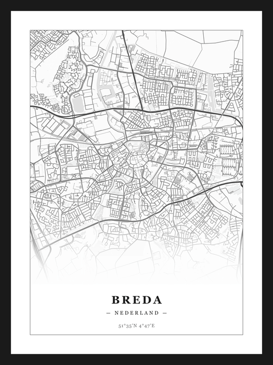 Steden poster Breda - Klassiek