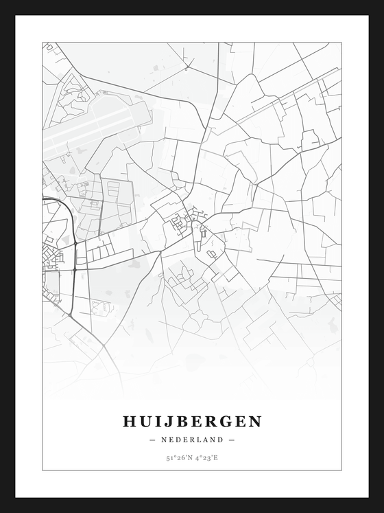 Steden poster Huijbergen - Klassiek