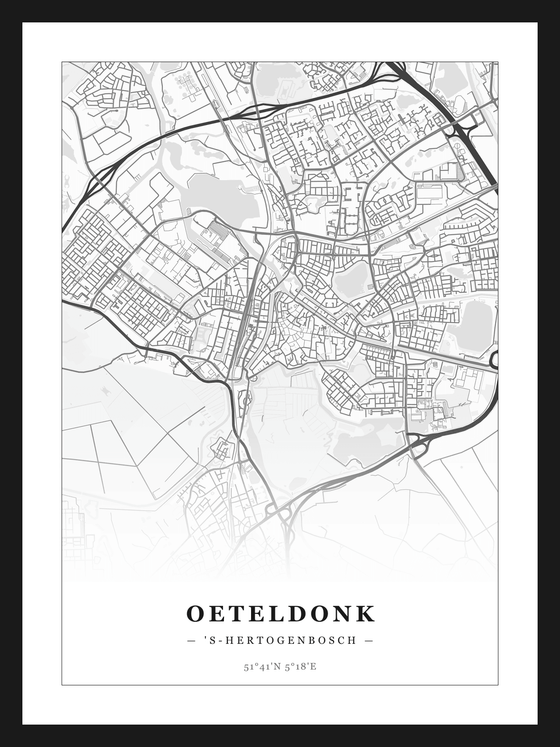 Steden poster Oeteldonk ('s-Hertogenbosch) - Klassiek