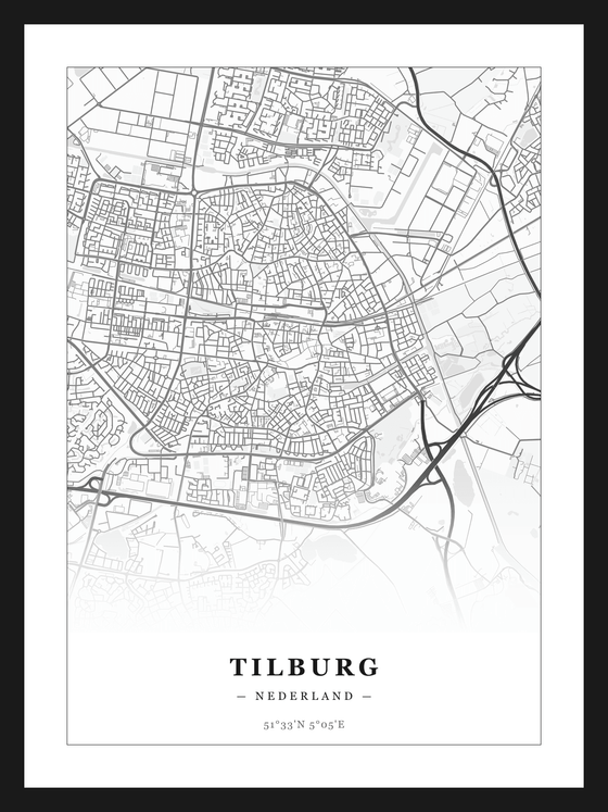 Steden poster Tilburg - Klassiek