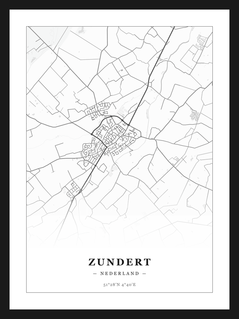 Steden poster Zundert - Klassiek