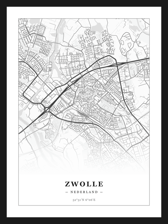 Steden poster Zwolle - Klassiek