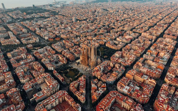 Barcelona poster: Gaudí meets straatkaart