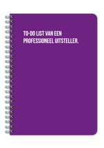 To do list van een professioneel uitsteller