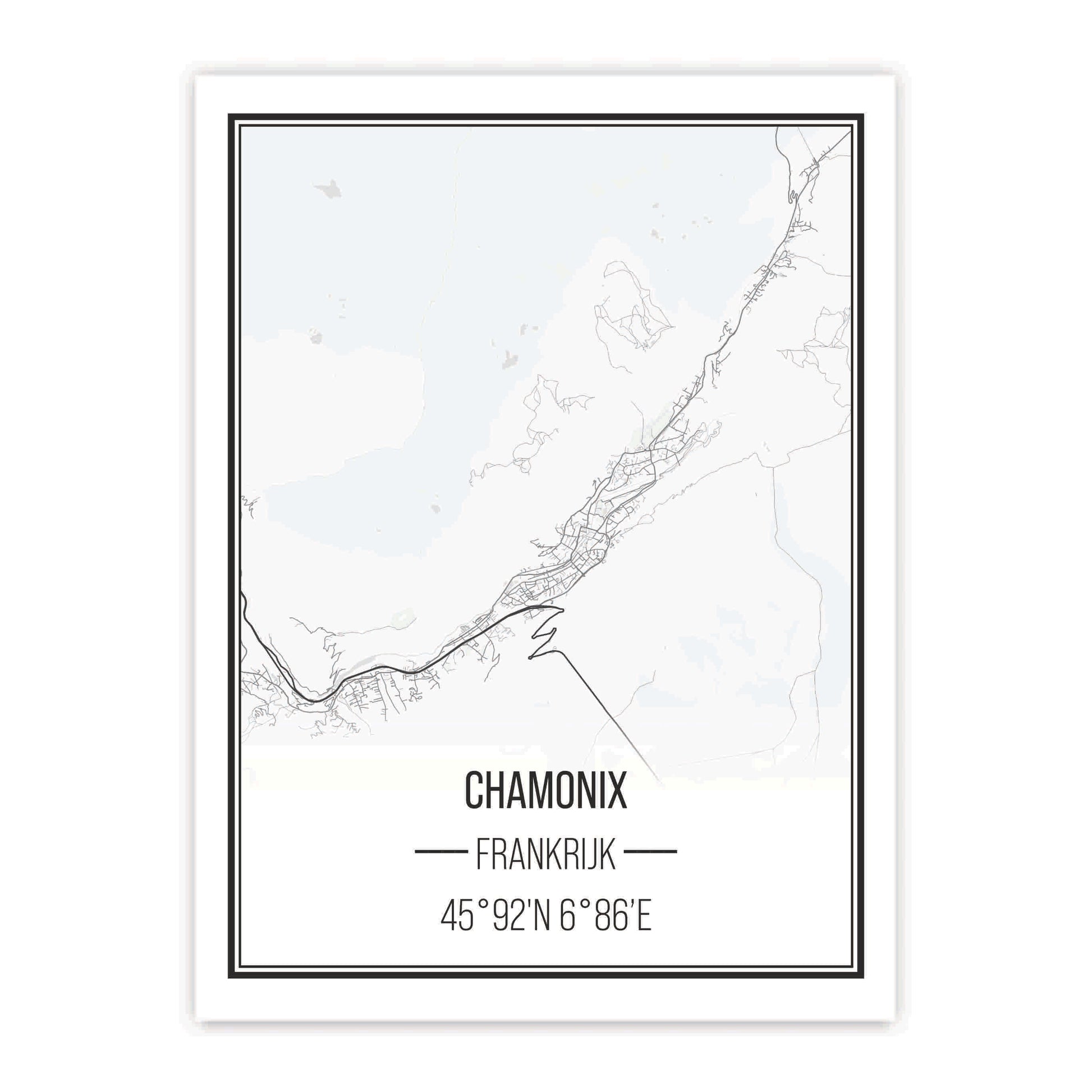 Chamonix stedenprint