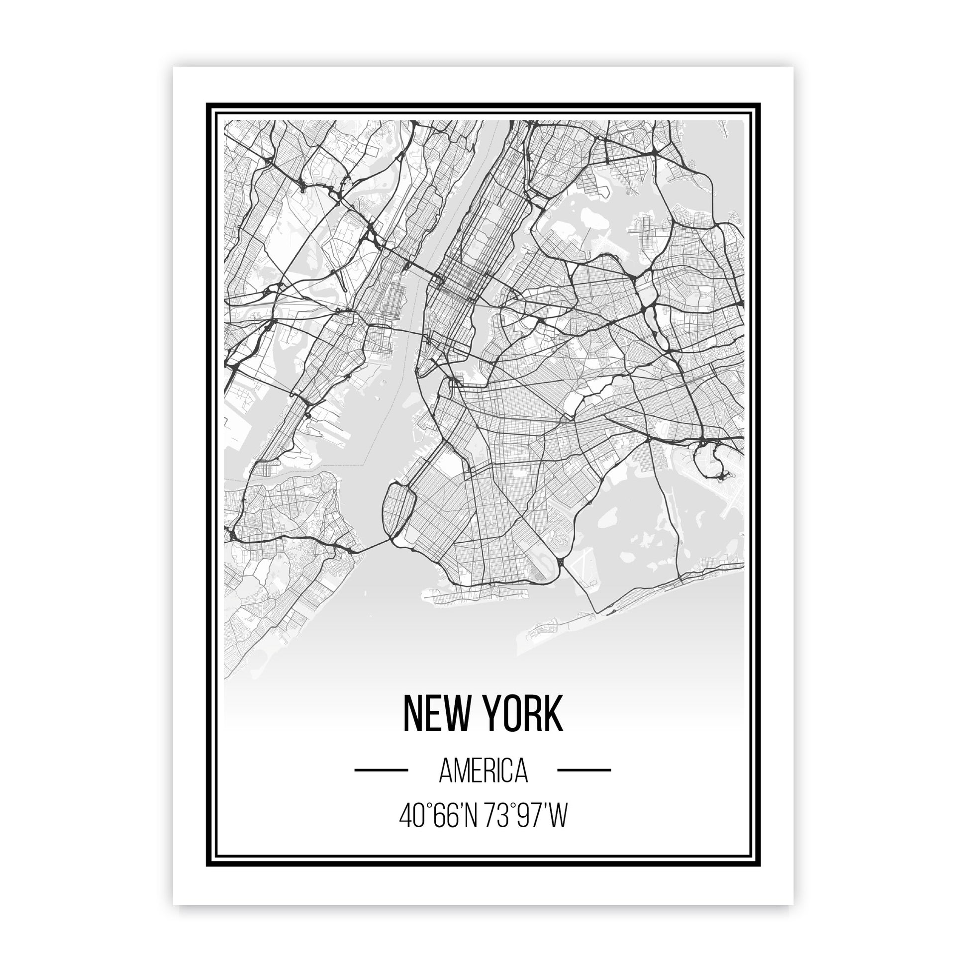 New York stedenprint