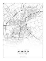 Stadskaart Almelo - Klassiek - Zonder lijst