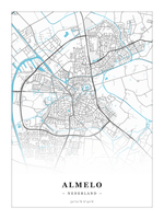 Stadskaart Almelo - Water - Zonder lijst