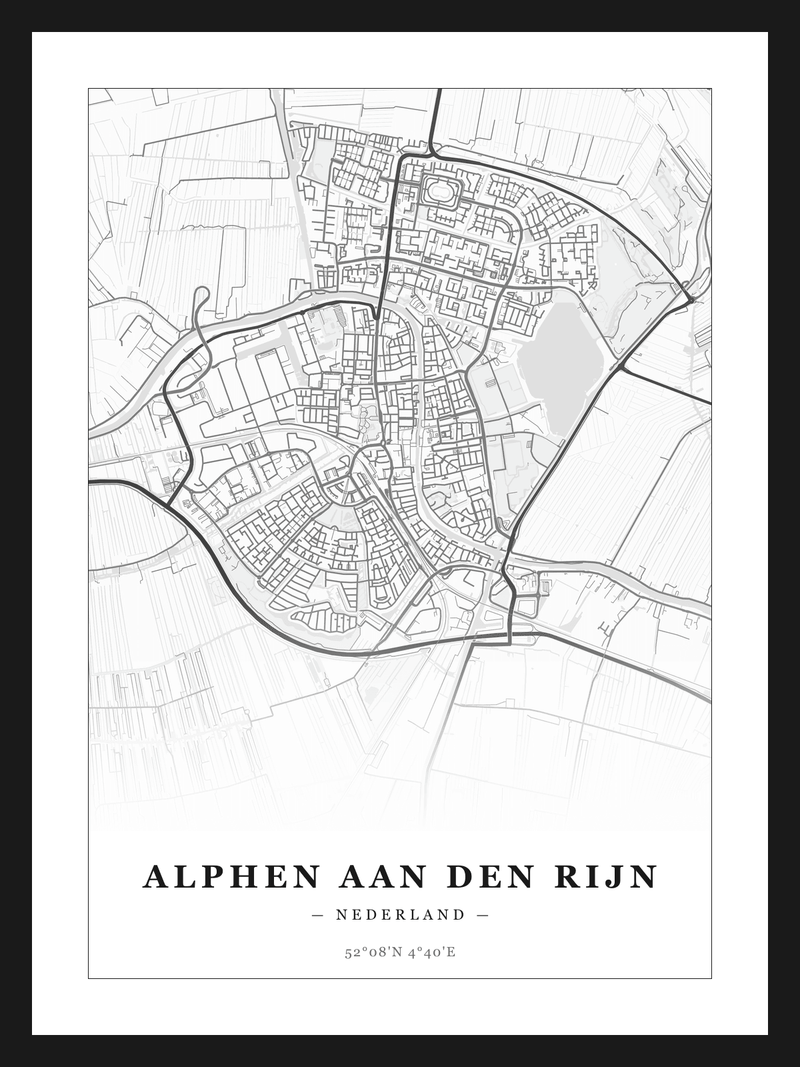 Stadskaart Alphen aan den Rijn - Klassiek