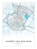 Stadskaart Alphen aan den Rijn - Water - Zonder lijst