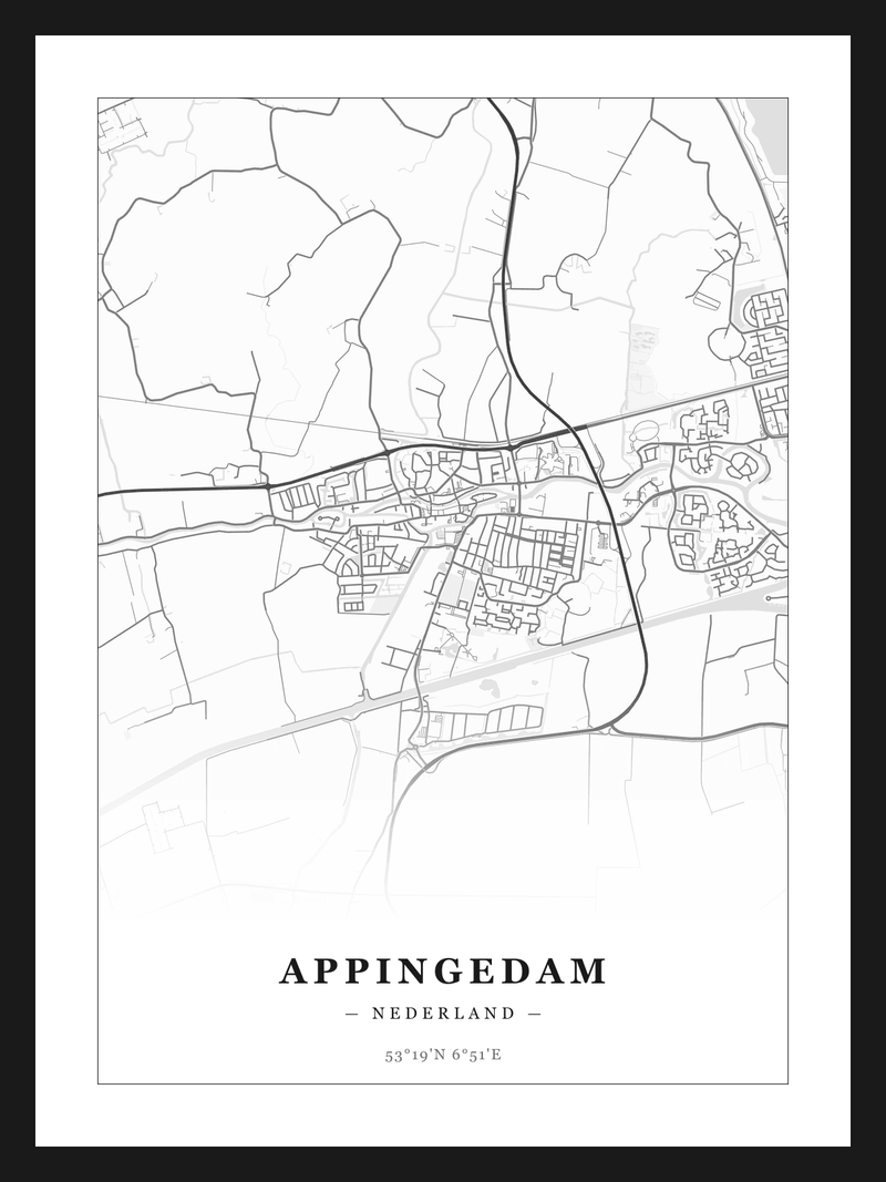 Stadskaart Appingedam - Klassiek