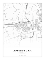 Stadskaart Appingedam - Klassiek - Zonder lijst