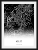 Stadskaart Assen - Donker