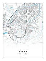 Stadskaart Assen - Water - Zonder lijst