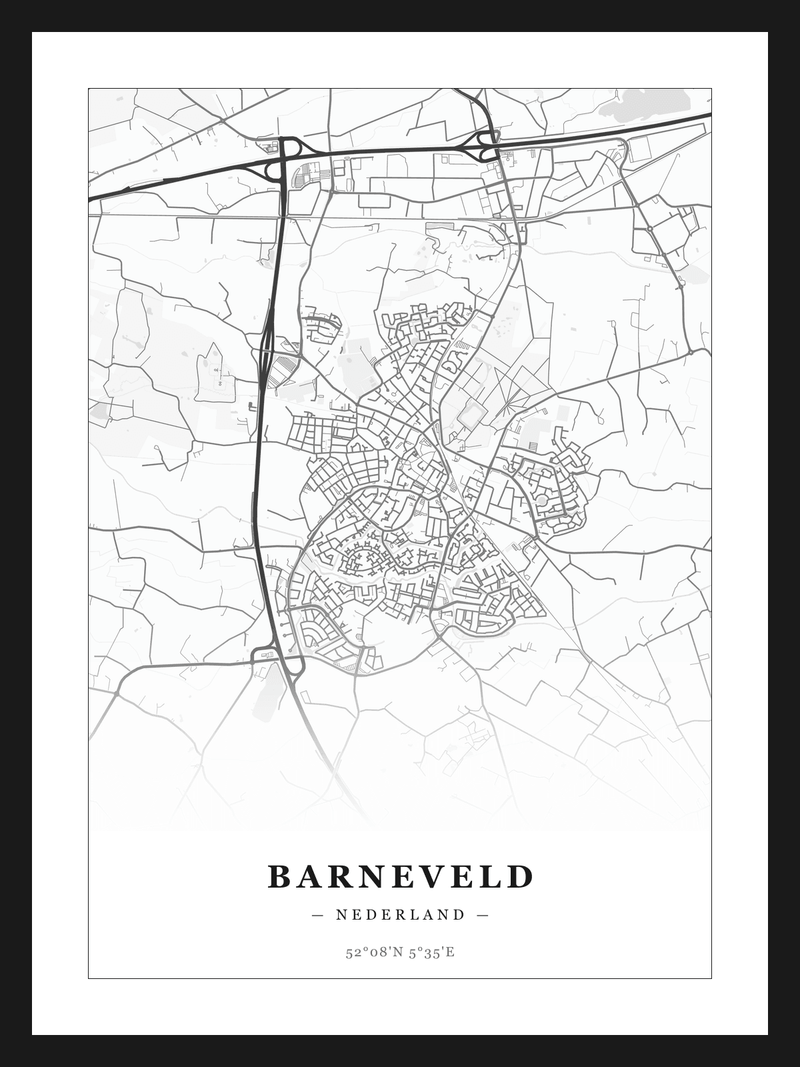 Stadskaart Barneveld - Klassiek