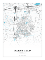 Stadskaart Barneveld - Water - Zonder lijst