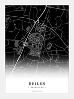 Stadskaart Beilen - Donker - Zonder lijst
