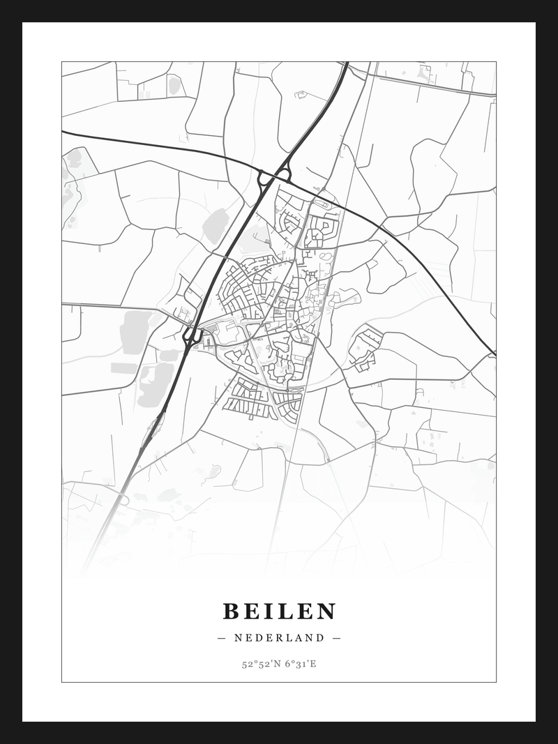 Stadskaart Beilen - Klassiek