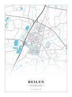 Stadskaart Beilen - Water - Zonder lijst
