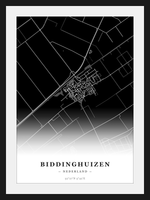 Stadskaart Biddinghuizen - Donker