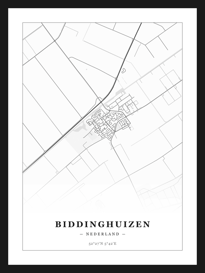 Stadskaart Biddinghuizen - Klassiek