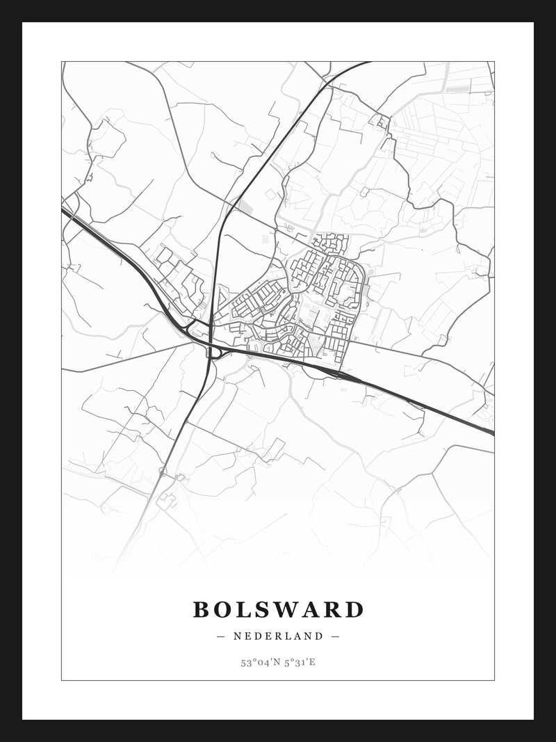 Stadskaart Bolsward - Klassiek