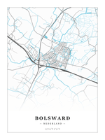 Stadskaart Bolsward - Water - Zonder lijst