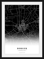 Stadskaart Borger - Donker