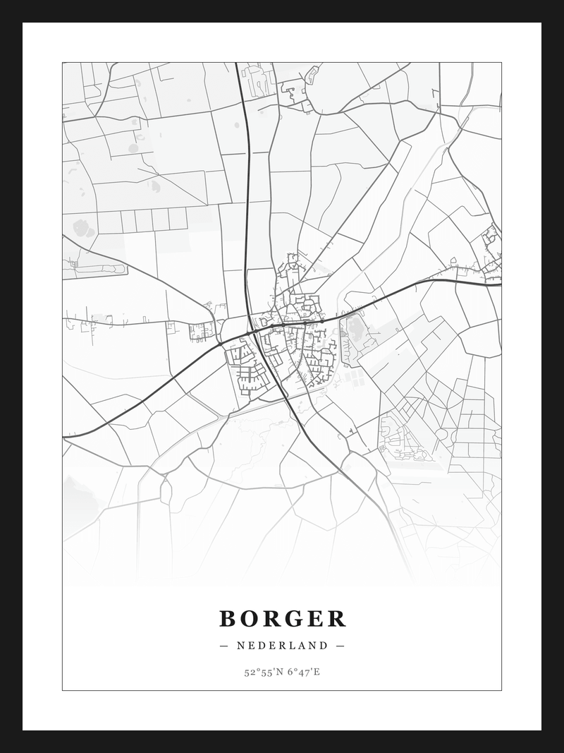 Stadskaart Borger - Klassiek