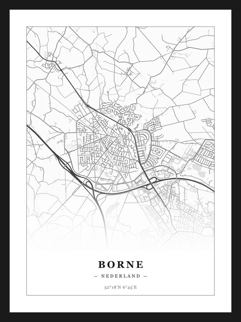 Stadskaart Borne