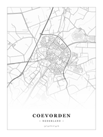 Stadskaart Coevorden - Klassiek - Zonder lijst