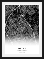 Stadskaart Delft - Donker