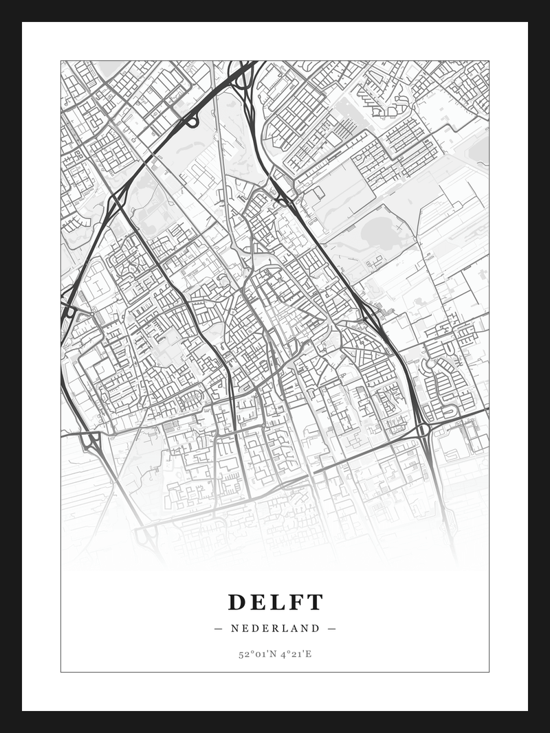 Stadskaart Delft - Klassiek