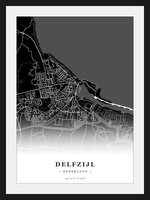 Stadskaart Delfzijl - Donker