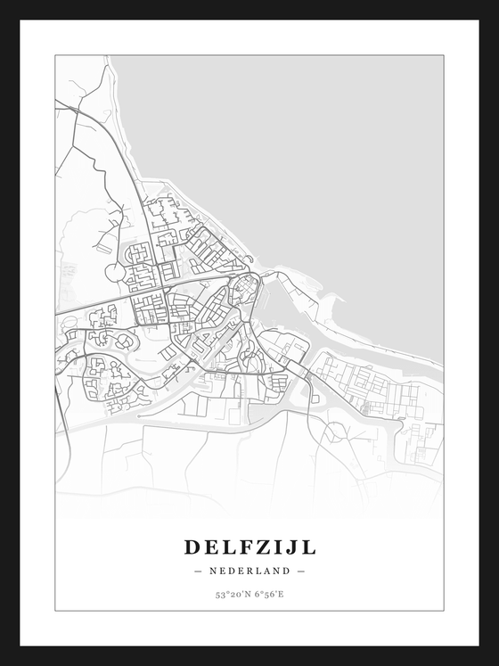 Stadskaart Delfzijl - Klassiek